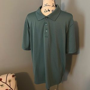 Haggar Men’s Polo Collared Shirt, XL, The Active Series, Green